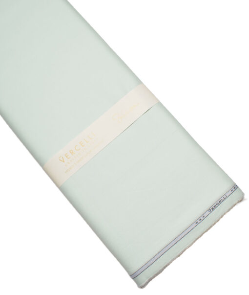 Vercelli Italy 2 Ply 100's Giza Cotton Solids Shirting Fabric (Surf Crest Green)