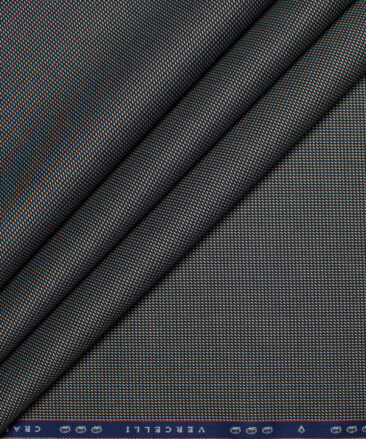 Vercelli Italy 2 Ply 100's Supima Cotton Structured Shirting Fabric (Blackish Grey)