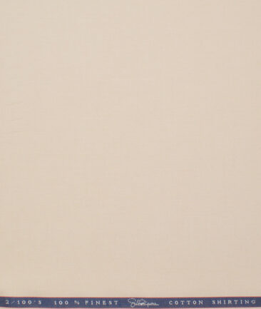 Vercelli Italy 2 Ply 100's Supima Cotton Solids Shirting Fabric (Beige)