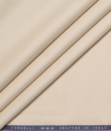 Vercelli Italy 2 Ply 100's Supima Cotton Solids Shirting Fabric (Beige)