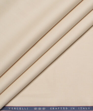 Vercelli Italy 2 Ply 100's Supima Cotton Solids Shirting Fabric (Beige)