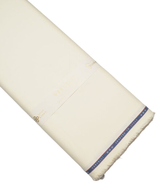 Vercelli Italy 2 Ply 100's Supima Cotton Solids Shirting Fabric (Cream)