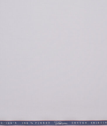 Vercelli Italy 2 Ply 100's Supima Cotton Solids Shirting Fabric (Light Grey)