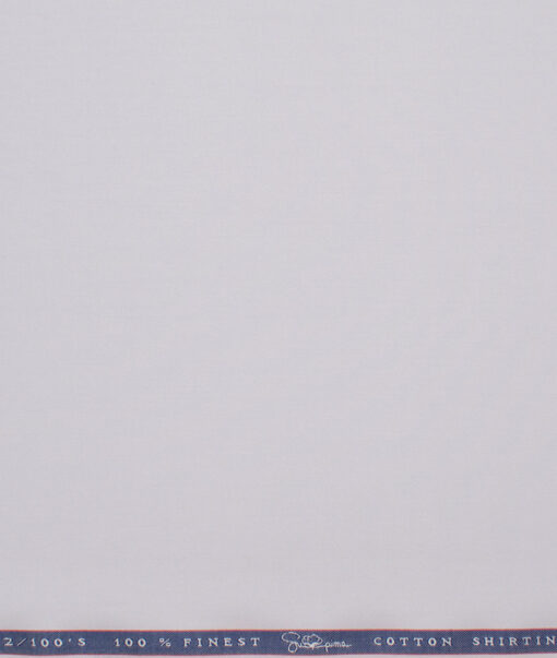 Vercelli Italy 2 Ply 100's Supima Cotton Solids Shirting Fabric (Light Grey)