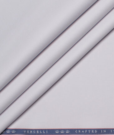 Vercelli Italy 2 Ply 100's Supima Cotton Solids Shirting Fabric (Light Grey)