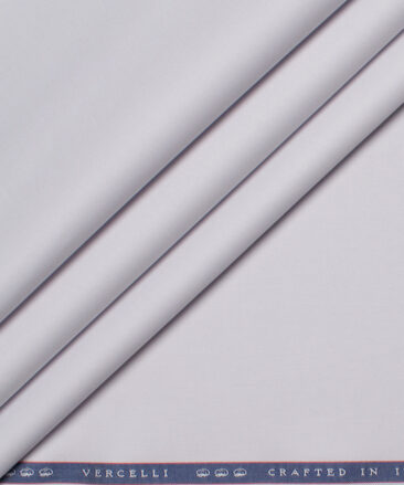 Vercelli Italy 2 Ply 100's Supima Cotton Solids Shirting Fabric (Light Grey)