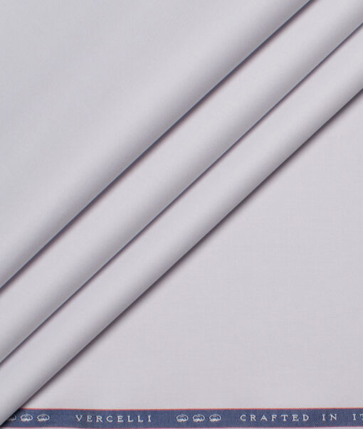 Vercelli Italy 2 Ply 100's Supima Cotton Solids Shirting Fabric (Light Grey)