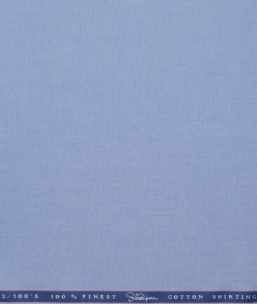 Vercelli Italy 2 Ply 100's Supima Cotton Solids Shirting Fabric (Light Blue)