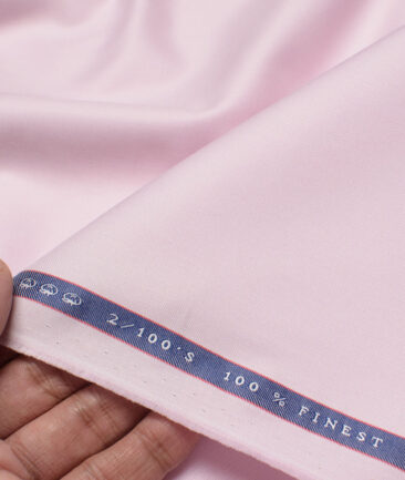 Vercelli Italy 2 Ply 100's Supima Cotton Solids Shirting Fabric (Pink)