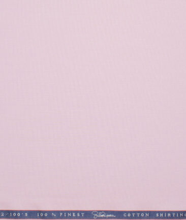 Vercelli Italy 2 Ply 100's Supima Cotton Solids Shirting Fabric (Pink)