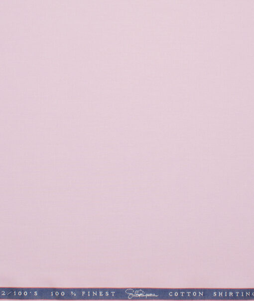 Vercelli Italy 2 Ply 100's Supima Cotton Solids Shirting Fabric (Pink)