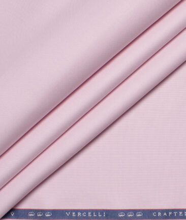 Vercelli Italy 2 Ply 100's Supima Cotton Solids Shirting Fabric (Pink)
