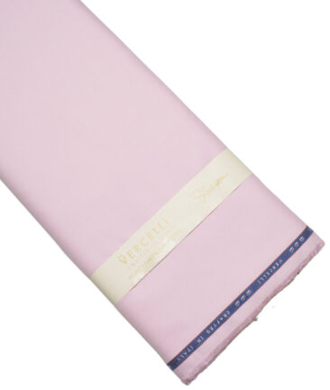 Vercelli Italy 2 Ply 100's Supima Cotton Solids Shirting Fabric (Pink)