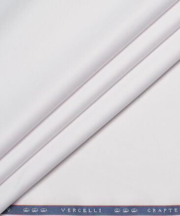 Vercelli Italy 2 Ply 100's Supima Cotton Solids Shirting Fabric (White)