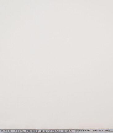 Vercelli Italy 2 Ply 100's Supima Cotton Solids Shirting Fabric (White)