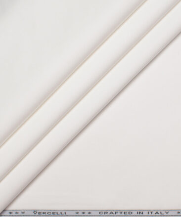 Vercelli Italy 2 Ply 100's Supima Cotton Solids Shirting Fabric (White)