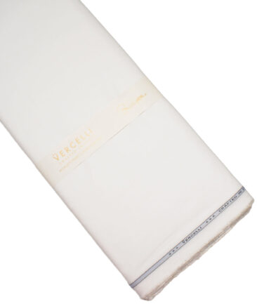 Vercelli Italy 2 Ply 100's Supima Cotton Solids Shirting Fabric (White)