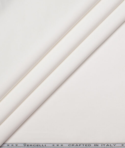 Vercelli Italy 2 Ply 100's Supima Cotton Solids Shirting Fabric (White)