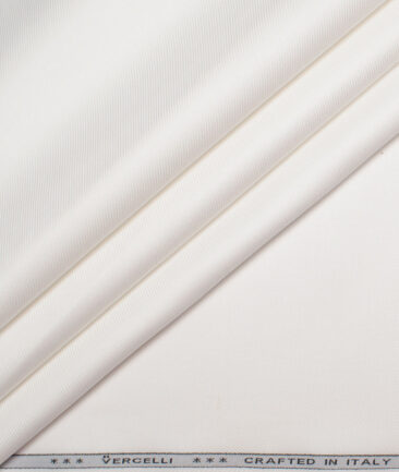 Vercelli Italy 2 Ply 100's Supima Cotton Solids Shirting Fabric (White)