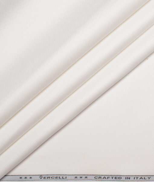 Vercelli Italy 2 Ply 100's Supima Cotton Solids Shirting Fabric (White)
