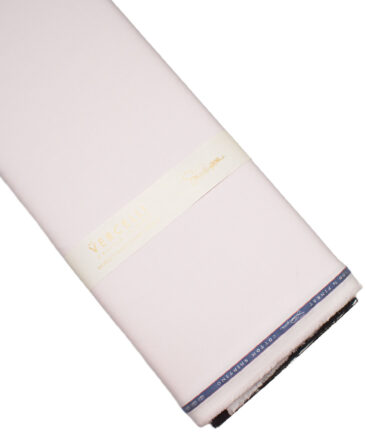 Vercelli Italy 2 Ply 140's Supima Cotton Checks Shirting Fabric (White & Pink)