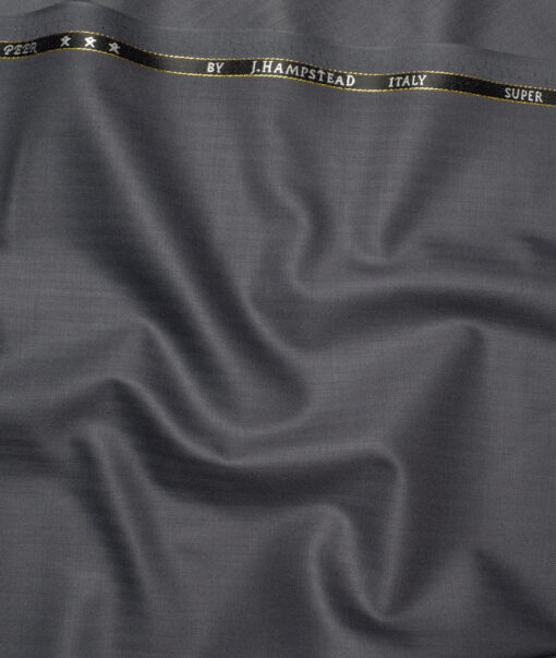 J.Hampstead Super 100's Self Design 20% Merino Wool Suiting Fabric (Cement Grey)