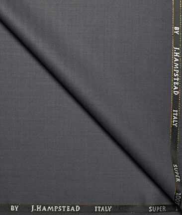 J.Hampstead Super 100's Self Design 20% Merino Wool Suiting Fabric (Cement Grey)