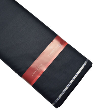 J.Hampstead Super 100's Self Design 20% Merino Wool Suiting Fabric (Dark Navy Blue)
