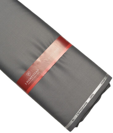 J.Hampstead Super 100's Solids 20% Merino Wool Suiting Fabric (Cement Grey)