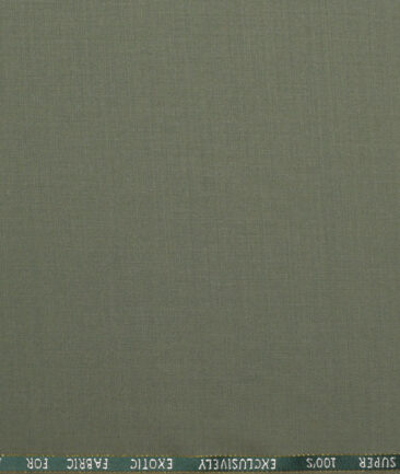 J.Hampstead Super 100's Solids 20% Merino Wool Suiting Fabric (Camoflauge Green)