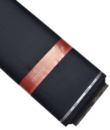 J.Hampstead Super 100's Solids 20% Merino Wool Suiting Fabric (Dark Navy Blue)