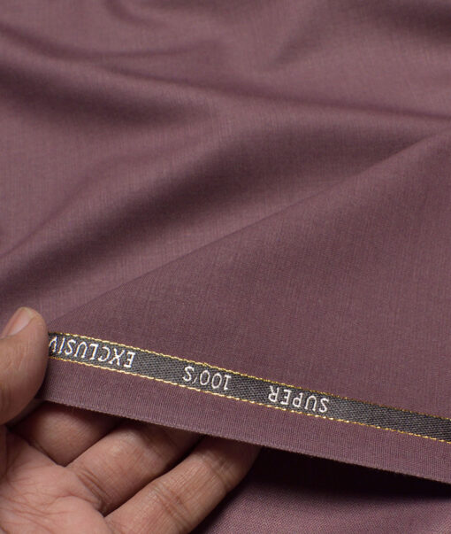 J.Hampstead Super 100's Solids 20% Merino Wool Suiting Fabric (Falcon Purple)