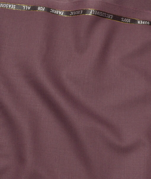 J.Hampstead Super 100's Solids 20% Merino Wool Suiting Fabric (Falcon Purple)