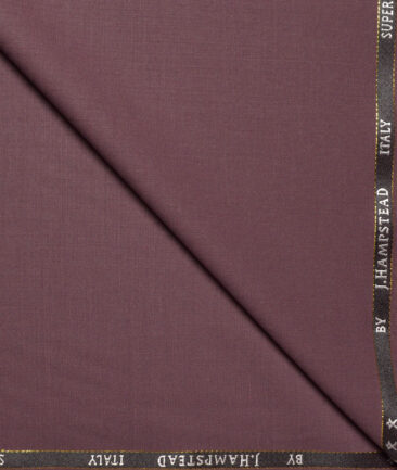 J.Hampstead Super 100's Solids 20% Merino Wool Suiting Fabric (Falcon Purple)