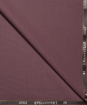 J.Hampstead Super 100's Solids 20% Merino Wool Suiting Fabric (Falcon Purple)