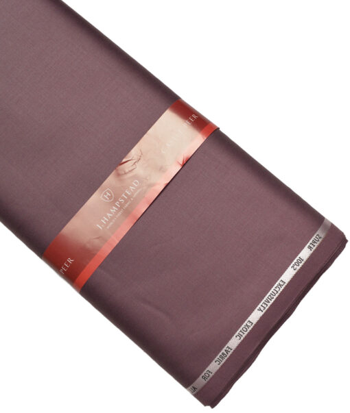 J.Hampstead Super 100's Solids 20% Merino Wool Suiting Fabric (Falcon Purple)