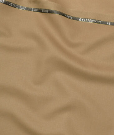 J.Hampstead Super 100's Solids 20% Merino Wool Suiting Fabric (Fawn Beige)