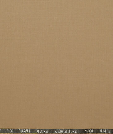 J.Hampstead Super 100's Solids 20% Merino Wool Suiting Fabric (Fawn Beige)