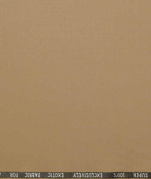 J.Hampstead Super 100's Solids 20% Merino Wool Suiting Fabric (Fawn Beige)