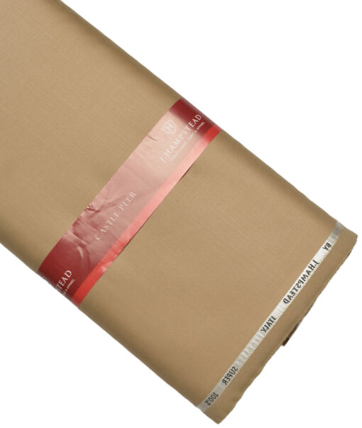 J.Hampstead Super 100's Solids 20% Merino Wool Suiting Fabric (Fawn Beige)