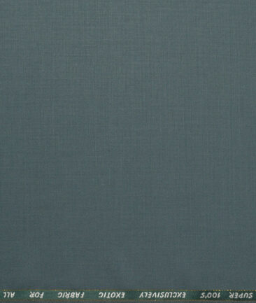 J.Hampstead Super 100's Solids 20% Merino Wool Suiting Fabric (Turquoise Green)