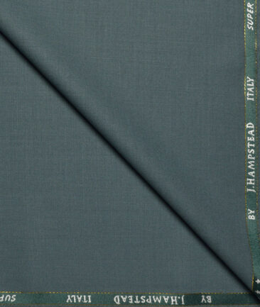 J.Hampstead Super 100's Solids 20% Merino Wool Suiting Fabric (Turquoise Green)