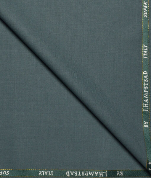 J.Hampstead Super 100's Solids 20% Merino Wool Suiting Fabric (Turquoise Green)