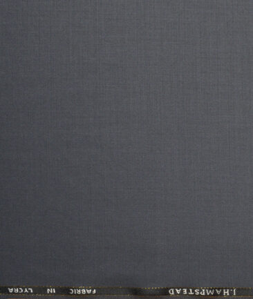 J.Hampstead Super 100's Solids 20% Merino Wool Stretchable Suiting Fabric (Smoke Grey)
