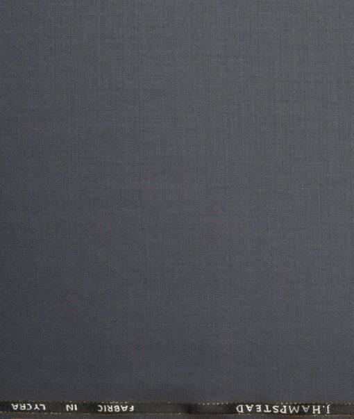 J.Hampstead Super 100's Solids 20% Merino Wool Stretchable Suiting Fabric (Smoke Grey)