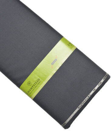 J.Hampstead Super 100's Solids 20% Merino Wool Stretchable Suiting Fabric (Smoke Grey)
