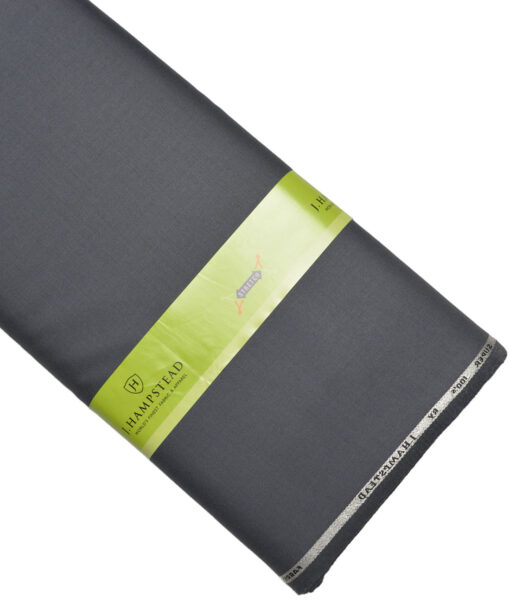 J.Hampstead Super 100's Solids 20% Merino Wool Stretchable Suiting Fabric (Smoke Grey)