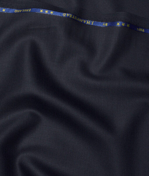 J.Hampstead Super 140's Solids 50% Merino Wool Suiting Fabric (Dark Blue)