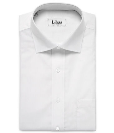 Tessitura Monti 2 Ply 170's Giza Cotton Solids Shirting Fabric (White)