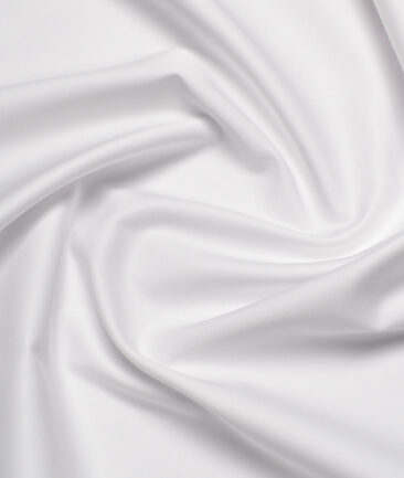 Tessitura Monti 2 Ply 170's Giza Cotton Solids Shirting Fabric (White)